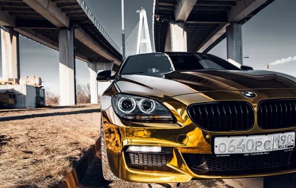 Картинка car, машина, авто, мост, city, туман, гонка, bmw, бмв, тачка, спорт кар, gold, автомобиль, need …