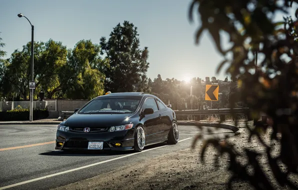 Картинка авто, honda, black, хонда, civic, сивик