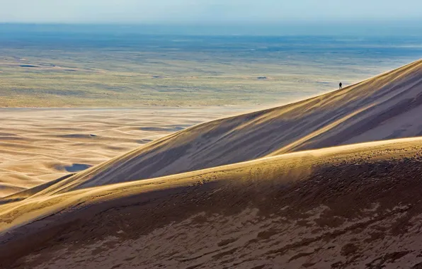 Картинка песок, природа, пустыня, дюны, Колорадо, США, Great Sand Dunes National Park and Preserve
