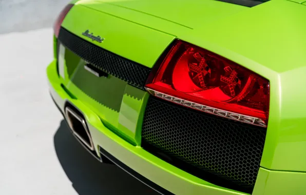 Картинка Lamborghini, Lamborghini Murcielago, Murcielago, badge, rear view