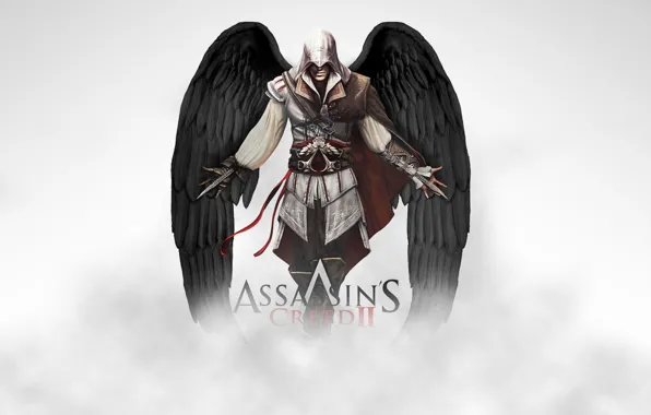 Картинка ангельские крылья, убийца, assasins creed 2
