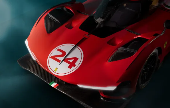 Картинка Ferrari, close-up, front, 499P, Ferrari 499P Modificata