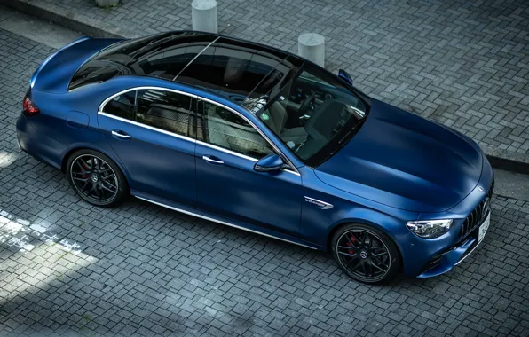 Картинка car, машина, Mercedes-Benz, AMG, E63, синяя машина, V8, Mercedes-Benz E63 AMG