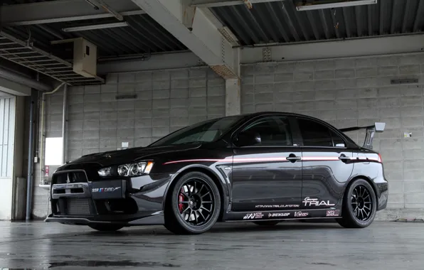Картинка черный, lancer, Evo