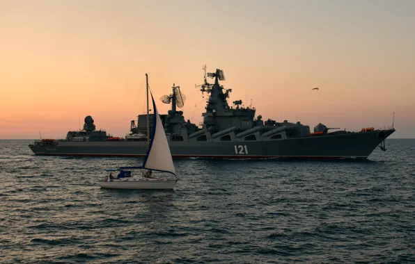 Картинка яхта, Москва, ракетный крейсер