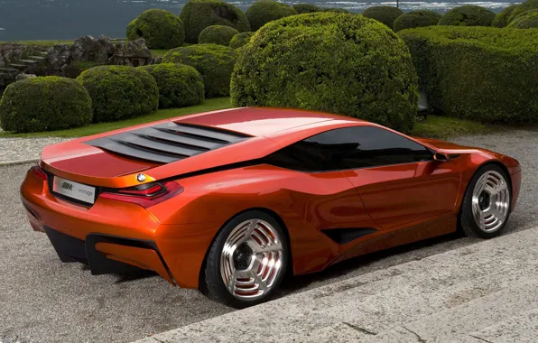 Картинка BMW, Кусты, M1 Hommage Concept, Ораньжевая
