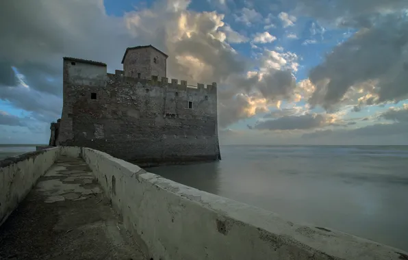 Картинка пейзаж, закат, The Astura Tower