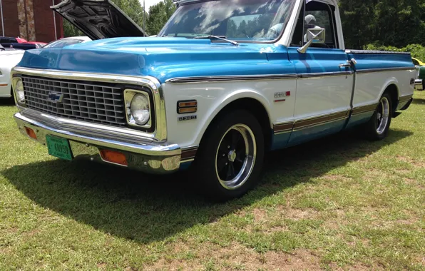 Картинка Chevrolet, Blue, White, Pickup