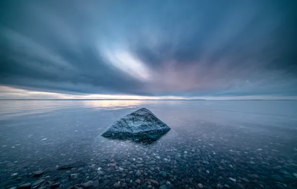 Картинка озеро, камни, Швеция