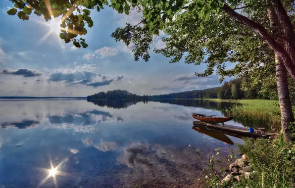 Картинка лето, озеро, Финляндия, Karijärvi