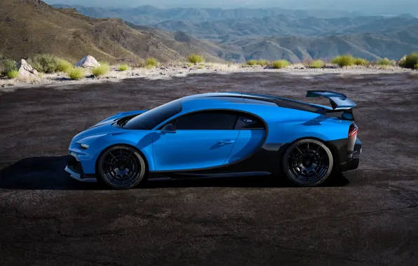 Картинка Bugatti, вид сбоку, гиперкар, Chiron, 2020, Pur Sport