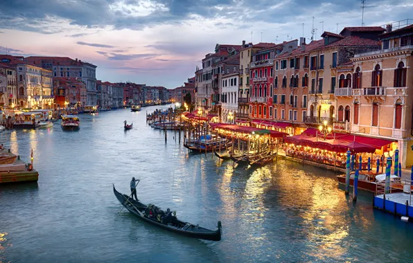Картинка канал, гондола, венеция