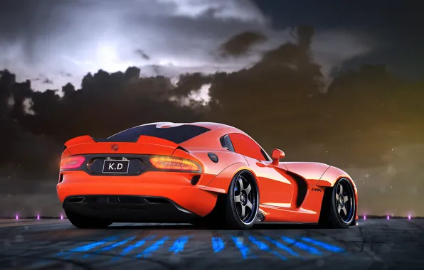 Картинка Авто, Машина, Dodge, Оранжевые, Car, Viper, Dodge Viper, МаслКар