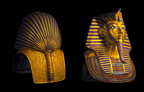 Картинка фараон, Египет, Каирский музей, маска Тутанхамона