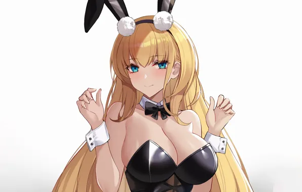 Картинка collant, green eyes, leotard, handsome, breasts, long hair, sexy leotard, anime, attractive, boobs, girl, blonde …