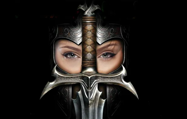 Картинка девушка, меч, шлем, Культ: Королевства Ереси