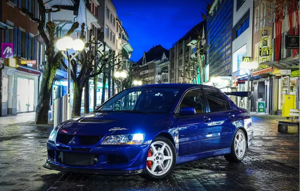 Картинка синий, Mitsubishi, Lancer, Evolution, Beautiful, Style, Лансер, JDM, Эволюшен, Митсубиши
