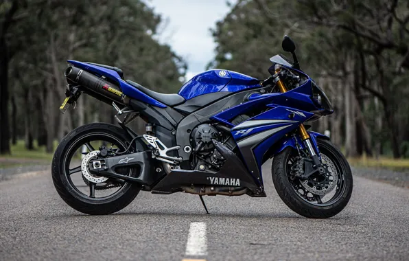 Картинка Yamaha, Blue, YZF-R1
