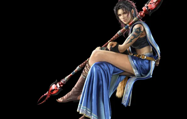 Картинка девушка, игра, посох, Final Fantasy XIII, Oerba Yun Fang