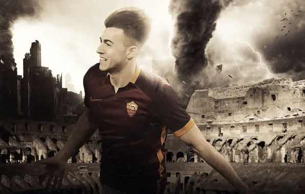 Картинка wallpaper, sport, football, player, AS Roma, Stephan El Shaarawy
