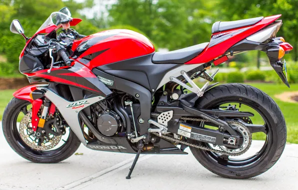 Картинка красный, мотоцикл, Honda, bike, спортбайк