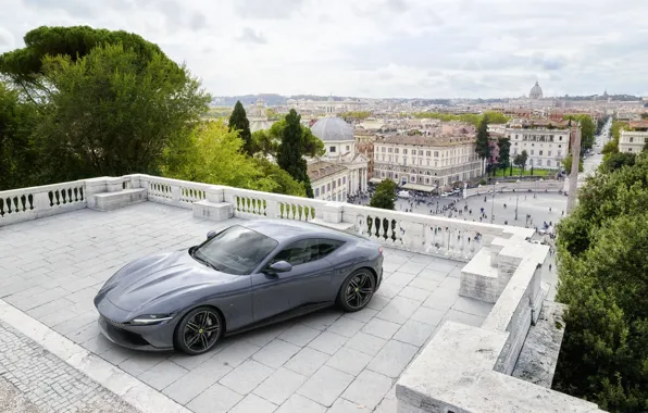 Картинка Италия, Ferrari, суперкар, Roma, 2020