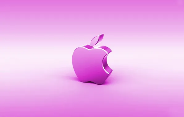 Картинка компьютер, рендеринг, apple, яблоко, mac, эмблема, гаджет