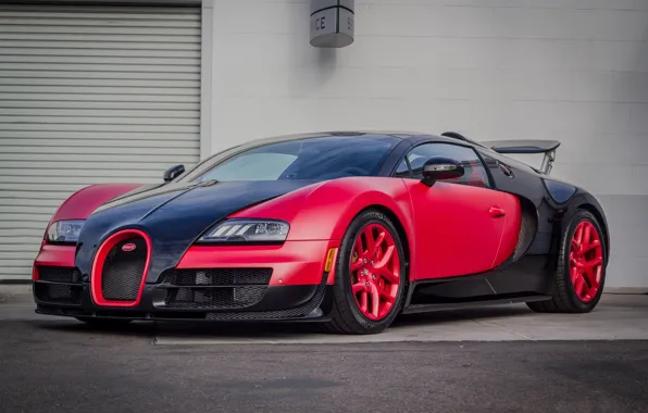 Картинка красный, veyron, red, bugatti, бугатти, вейрон, роллеты