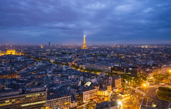 Картинка lights, Paris, France, Eiffel tower