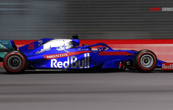Картинка трасса, Scuderia Toro Rosso STR14, гоночный автомобиль, F1 2019