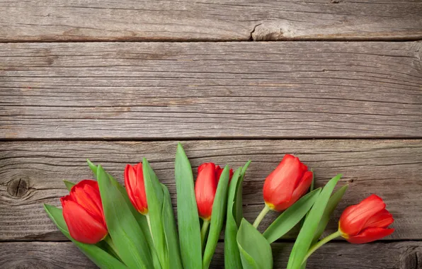 Картинка цветы, букет, тюльпаны, red, love, wood, flowers, romantic, tulips