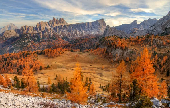 Картинка осень, октябрь, Доломитовые Альпы, Cinque Torri
