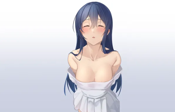 Картинка girl, sexy, cleavage, Anime, boobs, pretty, kiss, breasts