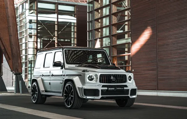 Картинка Mercedes-Benz, Mercedes, Front, White, Side, G-Class, G63, G63 AMG