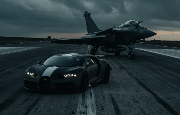 Картинка свет, фары, истребитель, Bugatti, бугатти, гиперкар, Chiron, Bugatti Chiron Sport