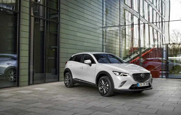Картинка белый, Mazda, мазда, паркетник, 2015, CX-3