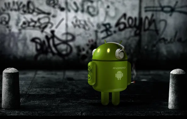 Картинка робот, андройд, android, зелёненький