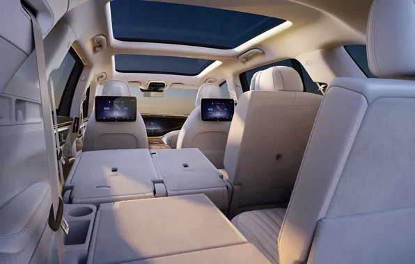 Картинка Mercedes-Benz, кресла, дисплей, люк, SUV, салон автомобиля, EQS