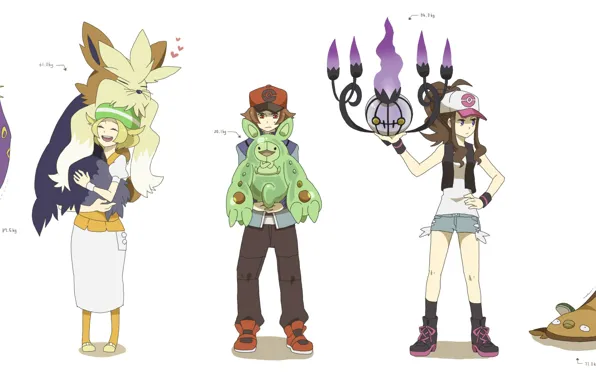 Картинка дети, аниме, арт, персонажи, Pokemon, покемоны