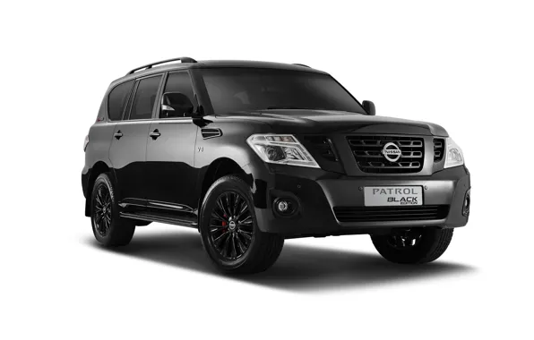 Картинка черный, белый фон, Nissan, Black, ниссан, Patrol, патрол