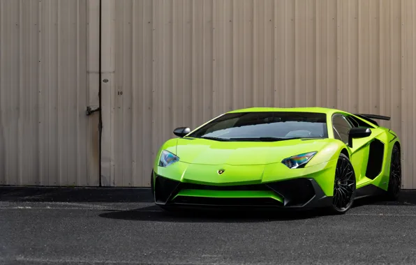 Картинка green, Lamborghini, Aventador, Super, veloce