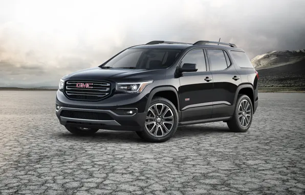 Картинка черный, джип, внедорожник, Black, GMC, Acadia, джиэмси