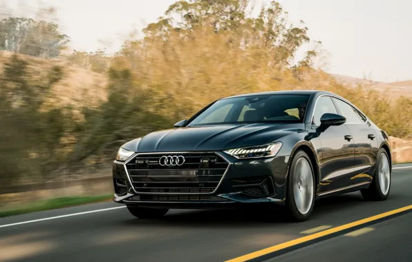 Картинка дорога, Audi, 2019, A7 Sportback