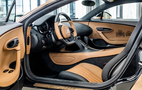 Картинка Bugatti, Chiron, car interior, Bugatti Chiron Super Sport Golden Era
