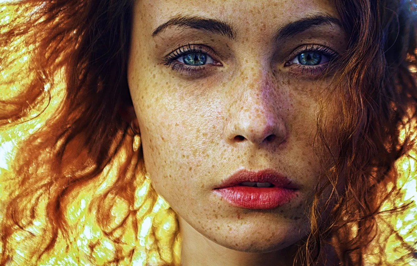 Фото обои tattoo, redhead, look