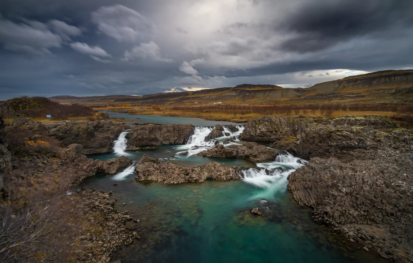 Фото обои Исландия, Iceland, Glanni Waterfall