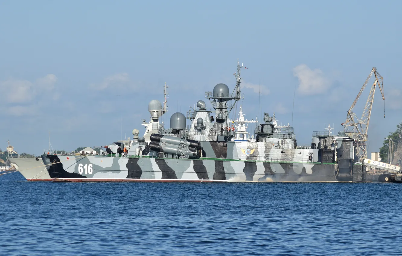 Фото обои на воздушной подушке, черноморский флот, ракетный корабль, самум