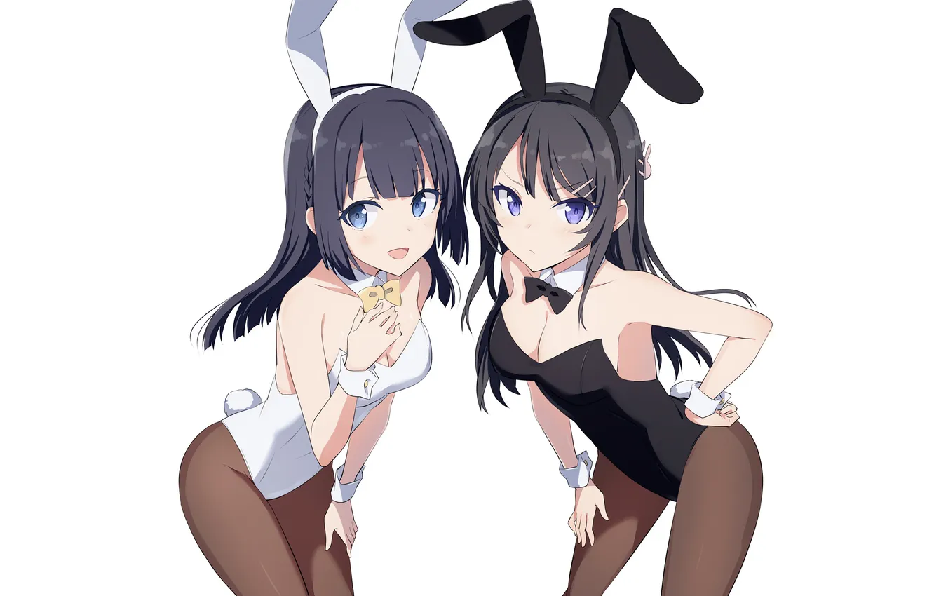 Фото обои sexy, cleavage, long hair, girls, boobs, anime, blue eyes, beautiful