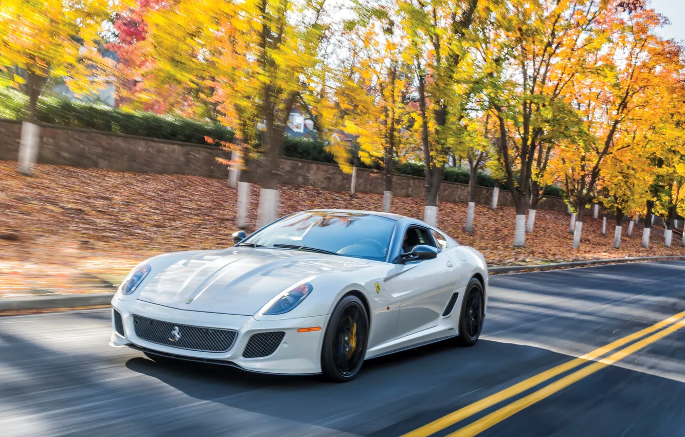 Фото обои Ferrari, road, 599, beautiful, Ferrari 599 GTO, sports car