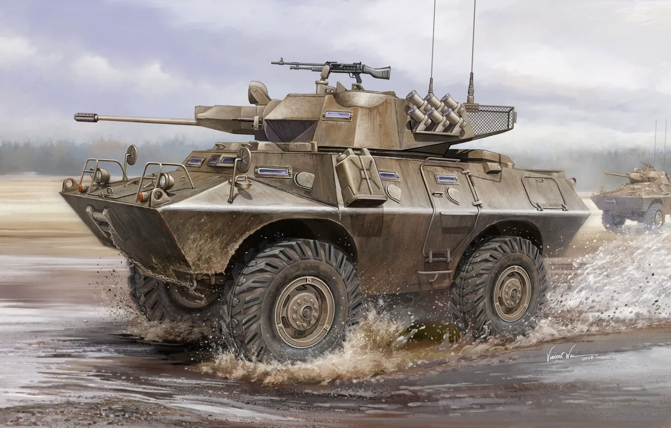 Фото обои США, cadillac, Бронетранспортер, US Army, Vincent Wai, Кадиллак Коммандо, V-150 Commando w/20mm Cannon, V-150
